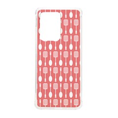 Coral And White Kitchen Utensils Pattern Samsung Galaxy S20 Ultra 6 9 Inch Tpu Uv Case by GardenOfOphir