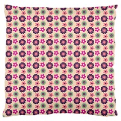 Cute Floral Pattern Large Premium Plush Fleece Cushion Case (one Side) by GardenOfOphir