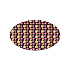 Cute Floral Pattern Sticker Oval (100 Pack)