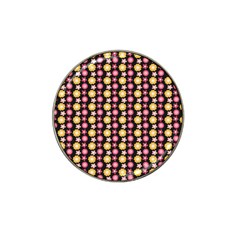 Cute Floral Pattern Hat Clip Ball Marker (4 Pack) by GardenOfOphir