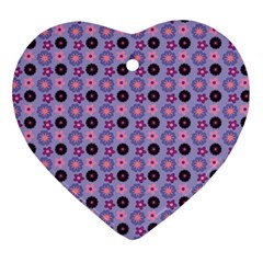 Cute Floral Pattern Heart Ornament (two Sides) by GardenOfOphir