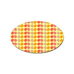 Colorful Leaf Pattern Sticker Oval (10 pack)