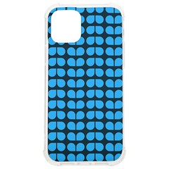 Blue Gray Leaf Pattern Iphone 12/12 Pro Tpu Uv Print Case by GardenOfOphir