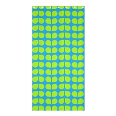 Blue Lime Leaf Pattern Shower Curtain 36  X 72  (stall)  by GardenOfOphir