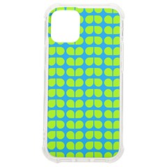 Blue Lime Leaf Pattern Iphone 12 Mini Tpu Uv Print Case	 by GardenOfOphir