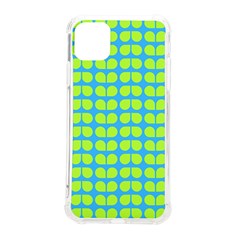Blue Lime Leaf Pattern Iphone 11 Pro Max 6 5 Inch Tpu Uv Print Case by GardenOfOphir