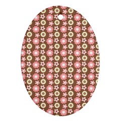 Cute Floral Pattern Ornament (oval) by GardenOfOphir