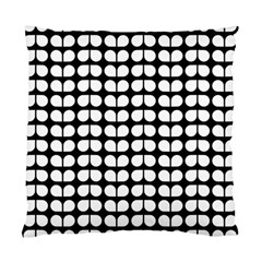 Black And White Leaf Pattern Standard Cushion Case (two Sides) by GardenOfOphir