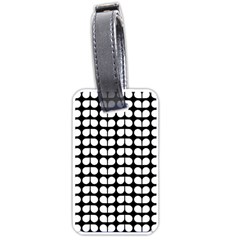 Black And White Leaf Pattern Luggage Tag (one Side) by GardenOfOphir