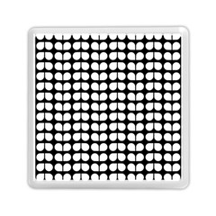 Black And White Leaf Pattern Memory Card Reader (square) by GardenOfOphir