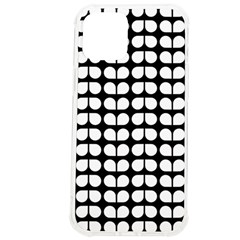 Black And White Leaf Pattern Iphone 12 Pro Max Tpu Uv Print Case by GardenOfOphir