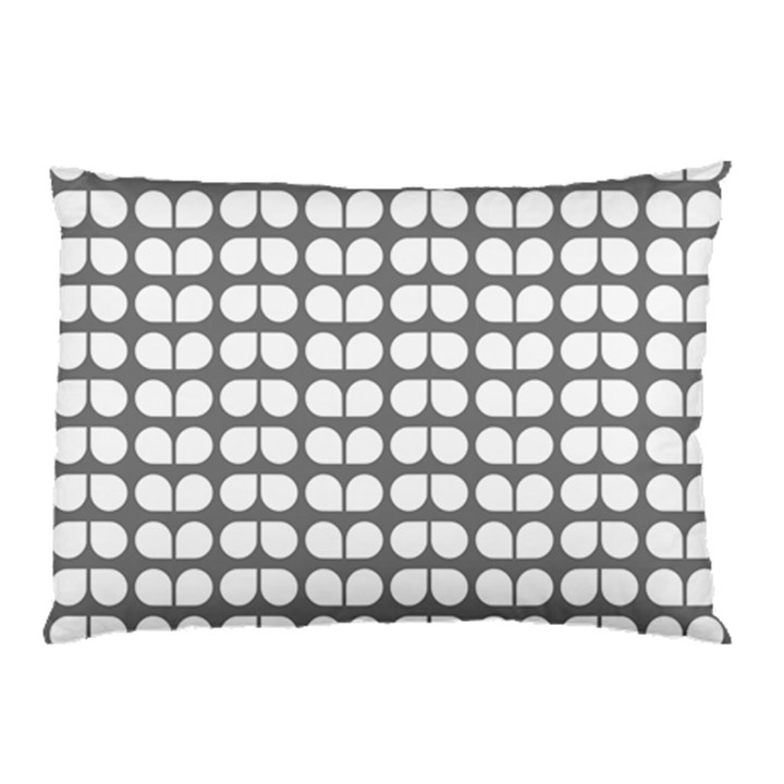 Gray And White Leaf Pattern Pillow Case