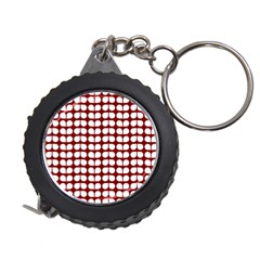 Red And White Leaf Pattern Measuring Tape by GardenOfOphir