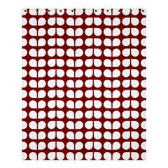 Red And White Leaf Pattern Shower Curtain 60  X 72  (medium)  by GardenOfOphir