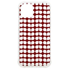 Red And White Leaf Pattern Iphone 12/12 Pro Tpu Uv Print Case