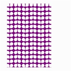 Purple And White Leaf Pattern Small Garden Flag (two Sides) by GardenOfOphir