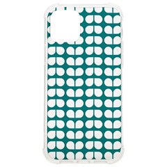 Teal And White Leaf Pattern Iphone 12/12 Pro Tpu Uv Print Case by GardenOfOphir