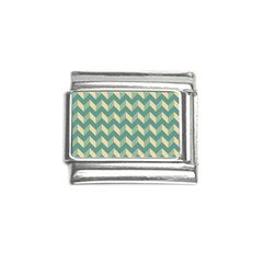 Modern Retro Chevron Patchwork Pattern Italian Charm (9mm) by GardenOfOphir