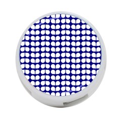 Blue And White Leaf Pattern 4-port Usb Hub (two Sides) by GardenOfOphir