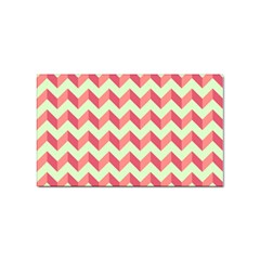 Modern Retro Chevron Patchwork Pattern Sticker (rectangular)