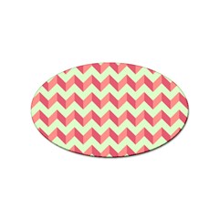 Modern Retro Chevron Patchwork Pattern Sticker Oval (100 Pack) by GardenOfOphir