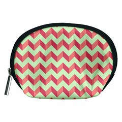 Modern Retro Chevron Patchwork Pattern Accessory Pouch (medium) by GardenOfOphir