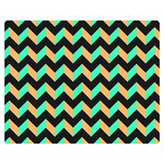 Modern Retro Chevron Patchwork Pattern Two Sides Premium Plush Fleece Blanket (medium) by GardenOfOphir