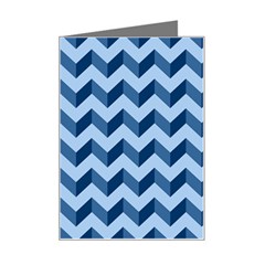 Modern Retro Chevron Patchwork Pattern Mini Greeting Card