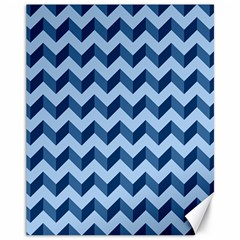 Modern Retro Chevron Patchwork Pattern Canvas 11  x 14 