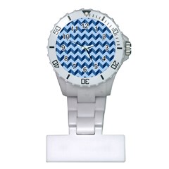 Modern Retro Chevron Patchwork Pattern Plastic Nurses Watch