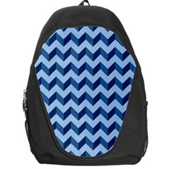 Modern Retro Chevron Patchwork Pattern Backpack Bag by GardenOfOphir