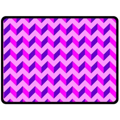 Modern Retro Chevron Patchwork Pattern Two Sides Fleece Blanket (Large)