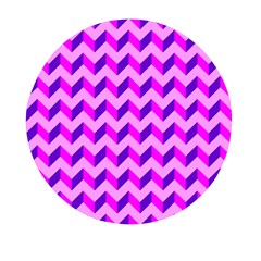 Modern Retro Chevron Patchwork Pattern Mini Round Pill Box