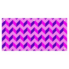 Modern Retro Chevron Patchwork Pattern Banner and Sign 6  x 3 