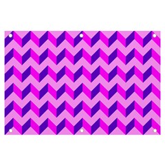 Modern Retro Chevron Patchwork Pattern Banner and Sign 6  x 4 