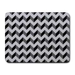 Modern Retro Chevron Patchwork Pattern Small Mousepad by GardenOfOphir