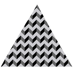 Modern Retro Chevron Patchwork Pattern Wooden Puzzle Triangle