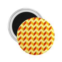 Modern Retro Chevron Patchwork Pattern 2.25  Magnets