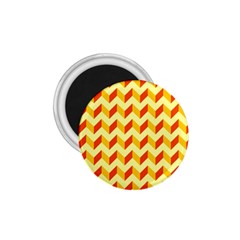 Modern Retro Chevron Patchwork Pattern 1.75  Magnets