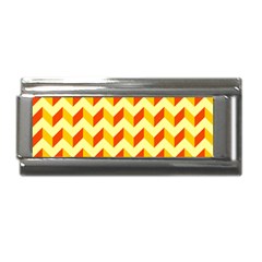 Modern Retro Chevron Patchwork Pattern Superlink Italian Charm (9mm)