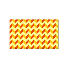 Modern Retro Chevron Patchwork Pattern Sticker (Rectangular)