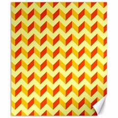 Modern Retro Chevron Patchwork Pattern Canvas 8  x 10 