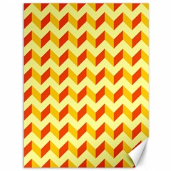 Modern Retro Chevron Patchwork Pattern Canvas 36  x 48 