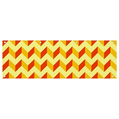 Modern Retro Chevron Patchwork Pattern Banner and Sign 9  x 3 