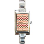 Chevron Pattern Gifts Rectangle Italian Charm Watch Front
