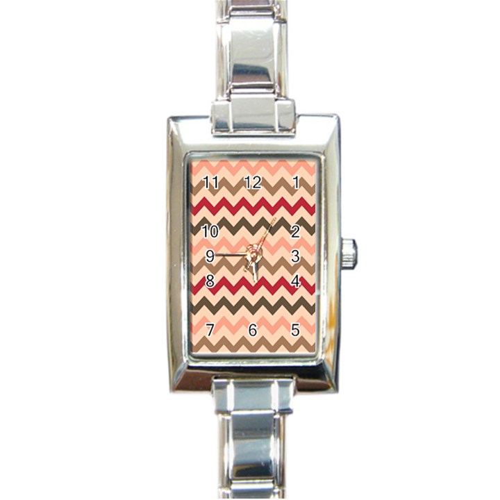 Chevron Pattern Gifts Rectangle Italian Charm Watch