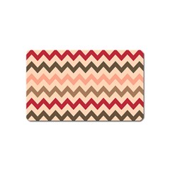 Chevron Pattern Gifts Magnet (name Card) by GardenOfOphir