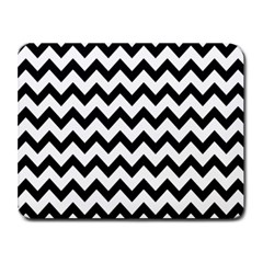 Black And White Chevron Small Mousepad by GardenOfOphir