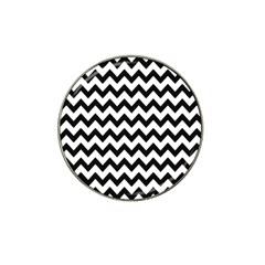 Black And White Chevron Hat Clip Ball Marker (10 Pack) by GardenOfOphir