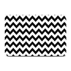 Black And White Chevron Plate Mats by GardenOfOphir